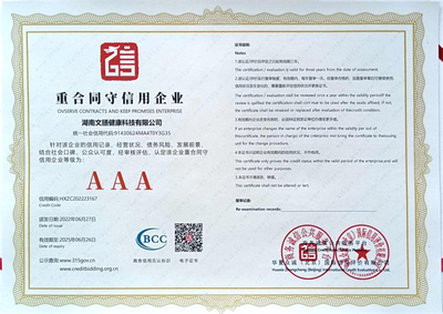 AAA重合同守信用企业